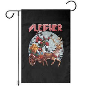 Funny Santa Heavy Metal Christmas Garden Flag Sleigher Xmas Rock & Roll TS11 Black Print Your Wear