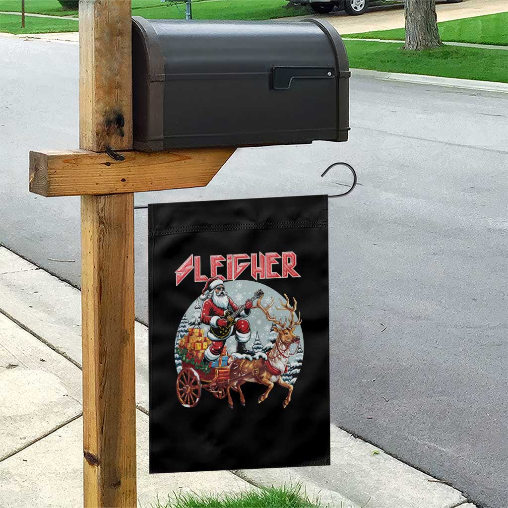 Funny Santa Heavy Metal Christmas Garden Flag Sleigher Xmas Rock & Roll TS11 Print Your Wear