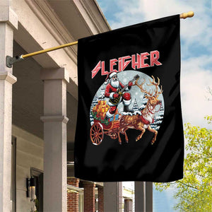 Funny Santa Heavy Metal Christmas Garden Flag Sleigher Xmas Rock & Roll TS11 Print Your Wear