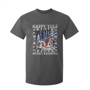 Happy Yule Merry Krampus T Shirt For Kid Vintage Krampus Black Cat TS11 Dark Heather Print Your Wear
