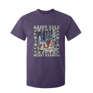 Happy Yule Merry Krampus T Shirt For Kid Vintage Krampus Black Cat TS11 Purple Print Your Wear