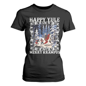 Happy Yule Merry Krampus T Shirt For Women Vintage Krampus Black Cat TS11 Black Print Your Wear