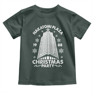 Nakatomi Plaza Baby Shirt Christmas Party 1988 Vintage Snowflake TS11 Dark Forest Green Print Your Wear