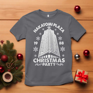 Nakatomi Plaza T Shirt Christmas Party 1988 Vintage Snowflake TS11 Charcoal Print Your Wear