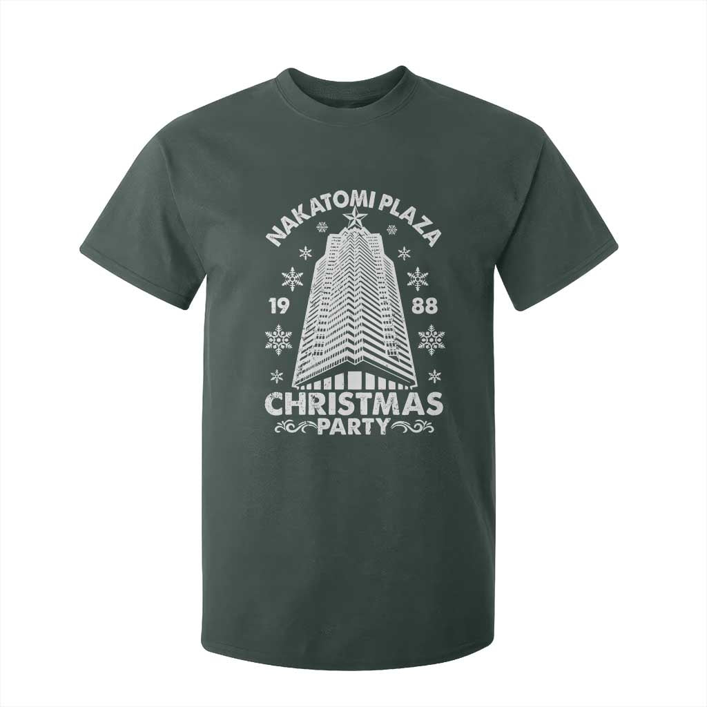 Nakatomi Plaza T Shirt For Kid Christmas Party 1988 Vintage Snowflake TS11 Dark Forest Green Print Your Wear