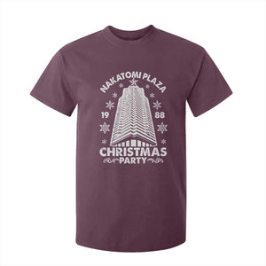 Nakatomi Plaza T Shirt For Kid Christmas Party 1988 Vintage Snowflake TS11 Maroon Print Your Wear