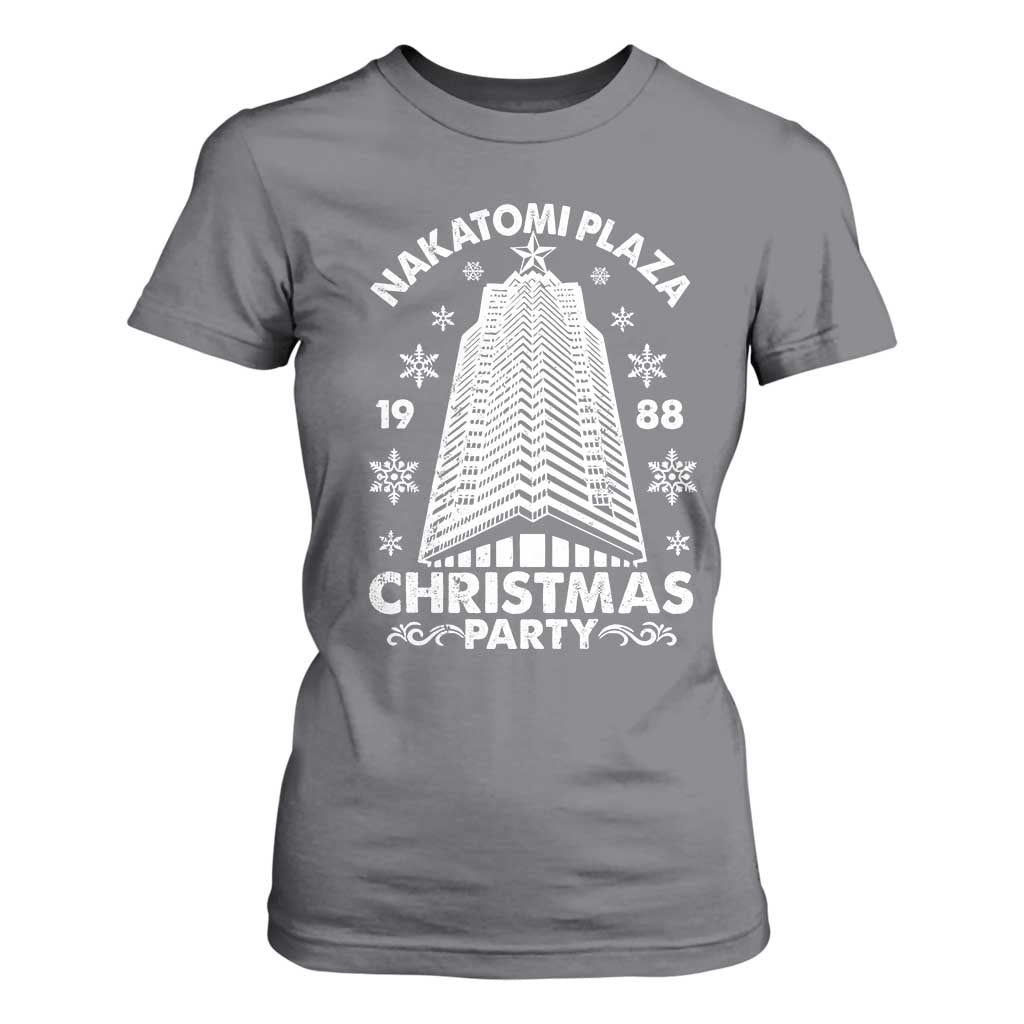 Nakatomi Plaza T Shirt For Women Christmas Party 1988 Vintage Snowflake TS11 Charcoal Print Your Wear