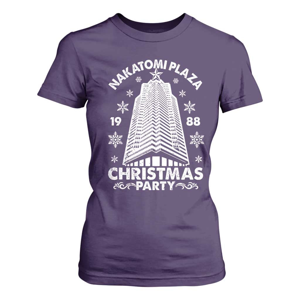 Nakatomi Plaza T Shirt For Women Christmas Party 1988 Vintage Snowflake TS11 Purple Print Your Wear
