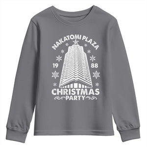 Nakatomi Plaza Youth Sweatshirt Christmas Party 1988 Vintage Snowflake TS11 Charcoal Print Your Wear