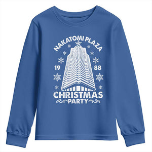 Nakatomi Plaza Youth Sweatshirt Christmas Party 1988 Vintage Snowflake TS11 Royal Blue Print Your Wear