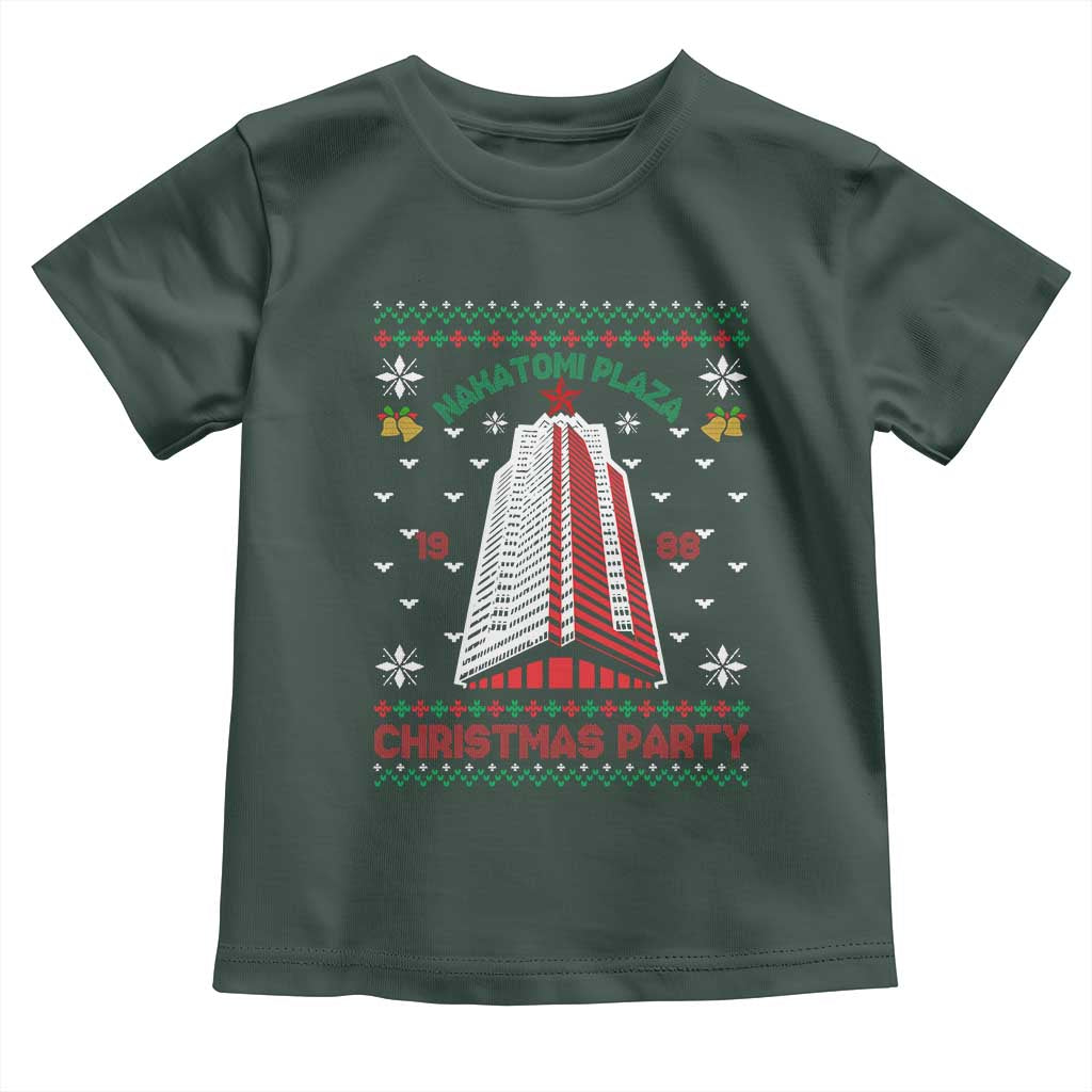 Nakatomi Plaza Baby Shirt Christmas Party 1988 Seasons Greetings TS11 Dark Forest Green Print Your Wear