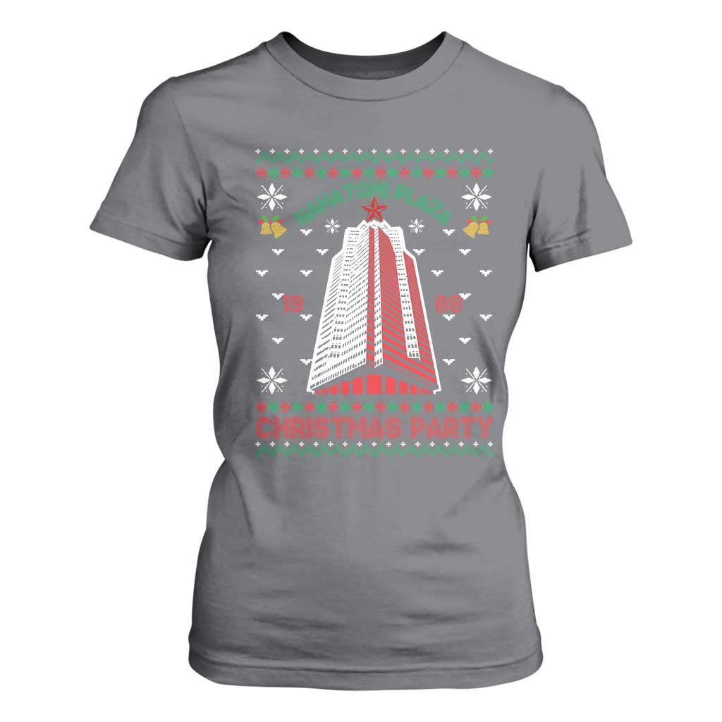 Nakatomi Plaza T Shirt For Women Christmas Party 1988 Seasons Greetings TS11 Charcoal Print Your Wear