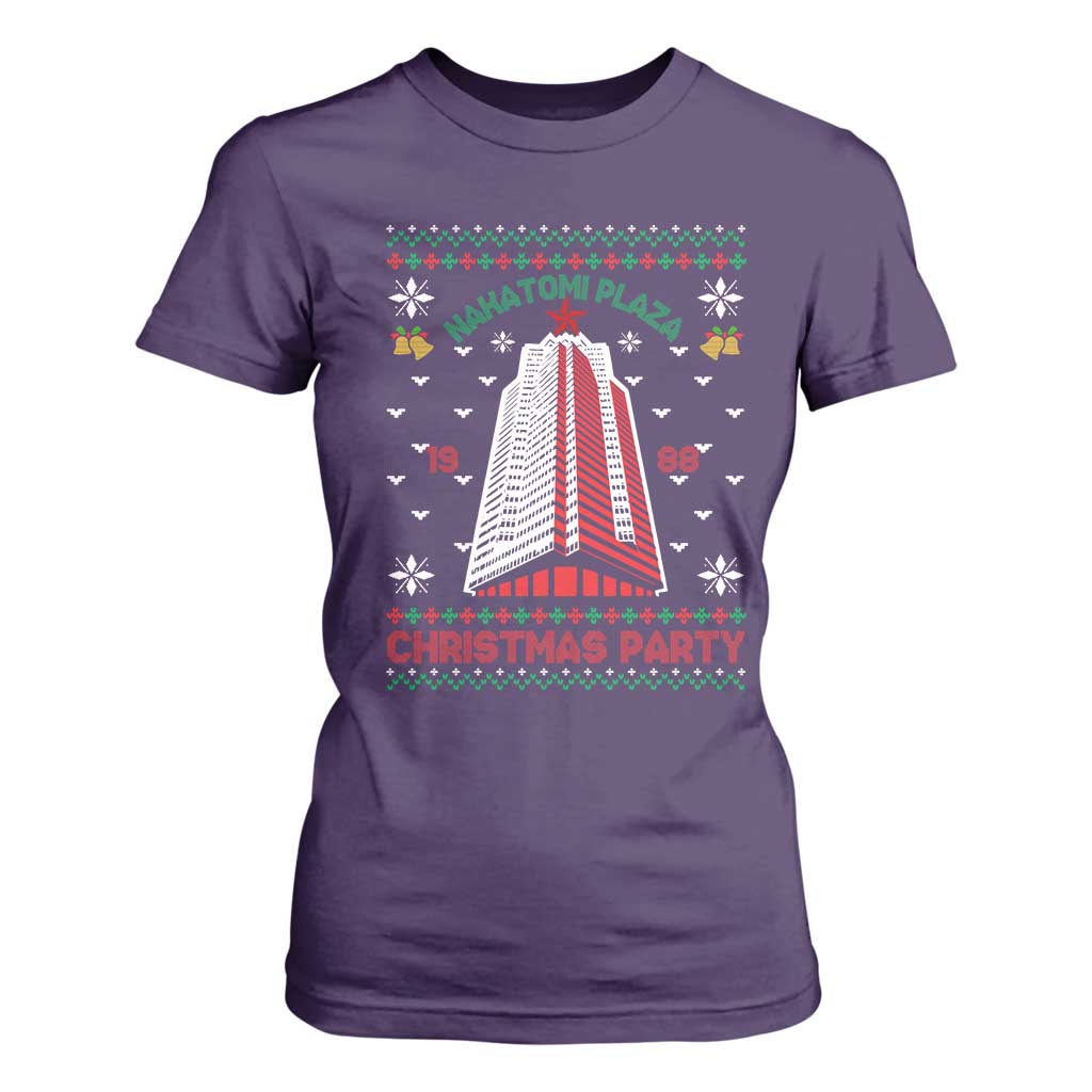 Nakatomi Plaza T Shirt For Women Christmas Party 1988 Seasons Greetings TS11 Purple Print Your Wear