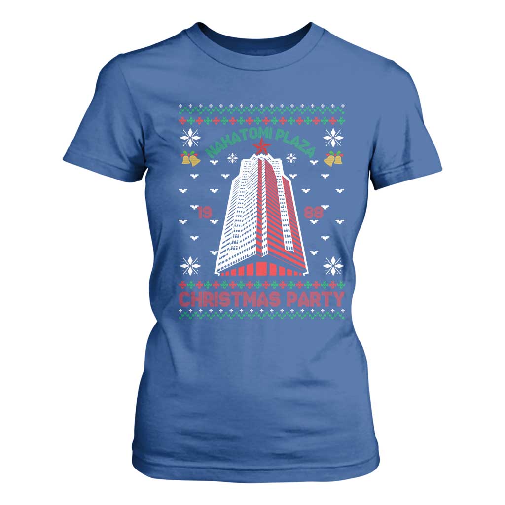 Nakatomi Plaza T Shirt For Women Christmas Party 1988 Seasons Greetings TS11 Royal Blue Print Your Wear