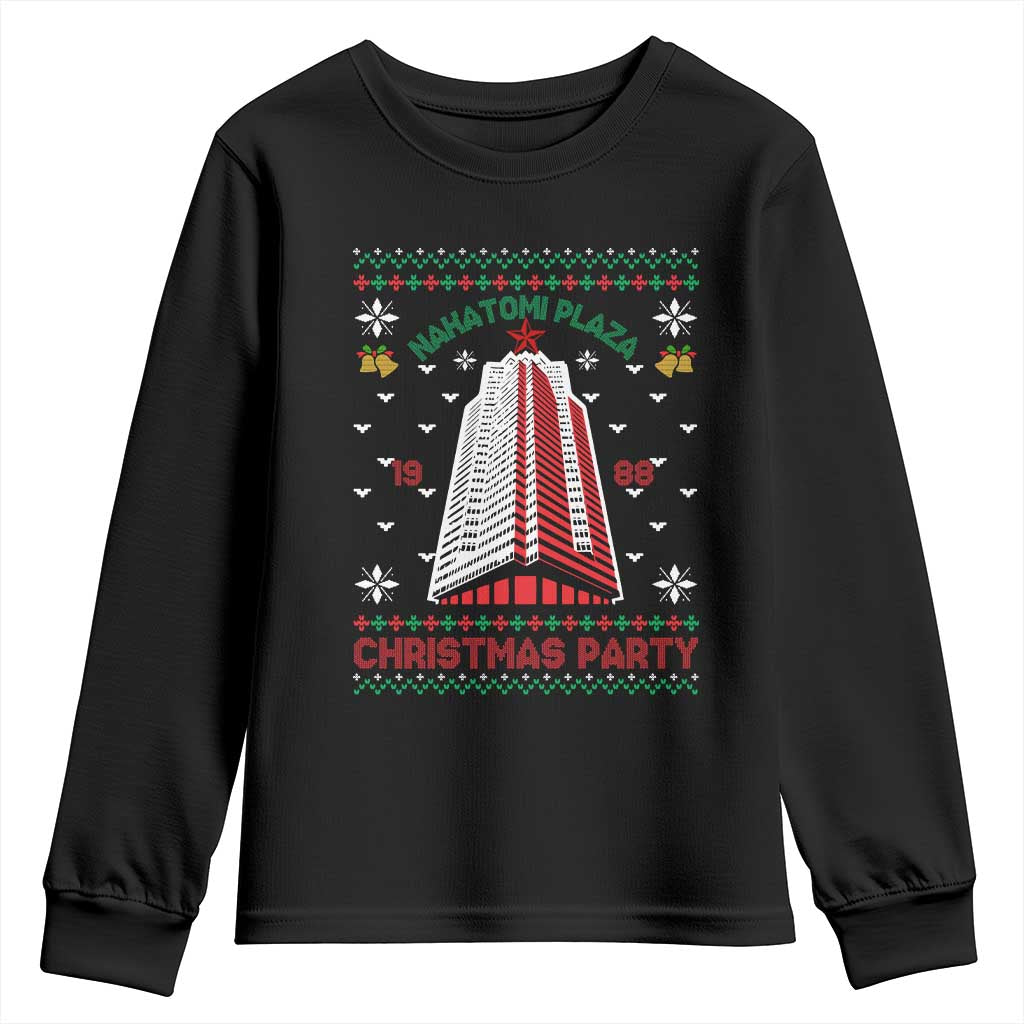 Nakatomi Plaza Youth Sweatshirt Christmas Party 1988 Seasons Greetings TS11 Black Print Your Wear