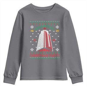 Nakatomi Plaza Youth Sweatshirt Christmas Party 1988 Seasons Greetings TS11 Charcoal Print Your Wear