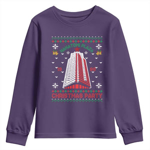 Nakatomi Plaza Youth Sweatshirt Christmas Party 1988 Seasons Greetings TS11 Purple Print Your Wear