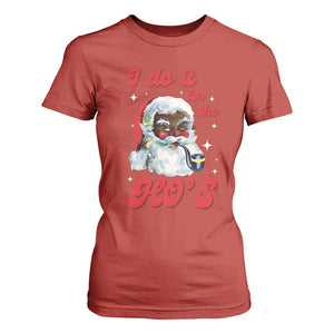Funny I Do It For The Ho's T Shirt For Women Christmas Naughty Santa TS11 Red Print Your Wear