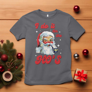 Funny I Do It For The Ho's T Shirt Christmas Black Naughty Santa TS11 Charcoal Print Your Wear