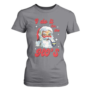 Funny I Do It For The Ho's T Shirt For Women Christmas Black Naughty Santa TS11 Charcoal Print Your Wear
