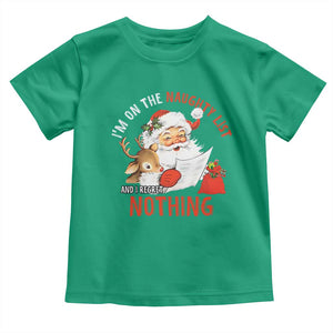 Funny Christmas Santa Baby Shirt I'm On The Naughty List And I Regret Nothing TS11 Irish Green Print Your Wear
