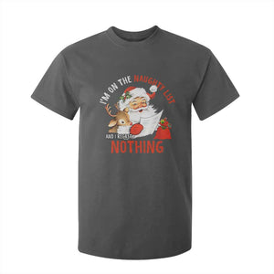 Funny Christmas Santa T Shirt For Kid I'm On The Naughty List And I Regret Nothing TS11 Dark Heather Print Your Wear