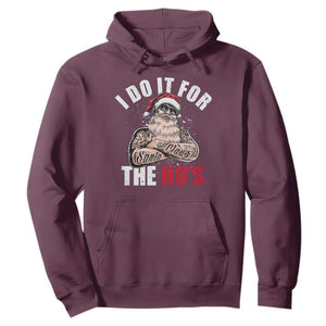 Funny Christmas Santa Hoodie I Do It For The Ho's TS11 Maroon Print Your Wear