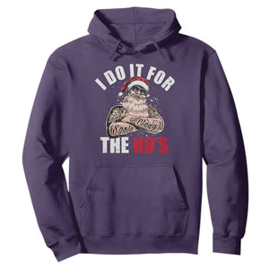 Funny Christmas Santa Hoodie I Do It For The Ho's TS11 Purple Print Your Wear