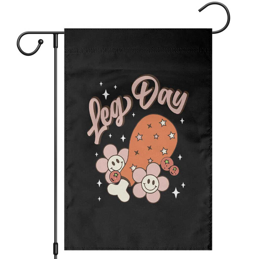 Funny Retro Thanksgiving Garden Flag Leg Day Fall Season Family Matching TS11 Black Print Your Wear