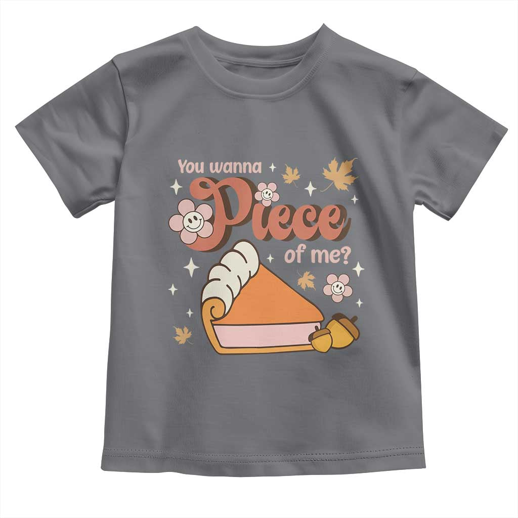 Funny Retro Thanksgiving Baby Shirt You Wanna Piece Of Me Fall Season Family Matching TS11 Charcoal Print Your Wear