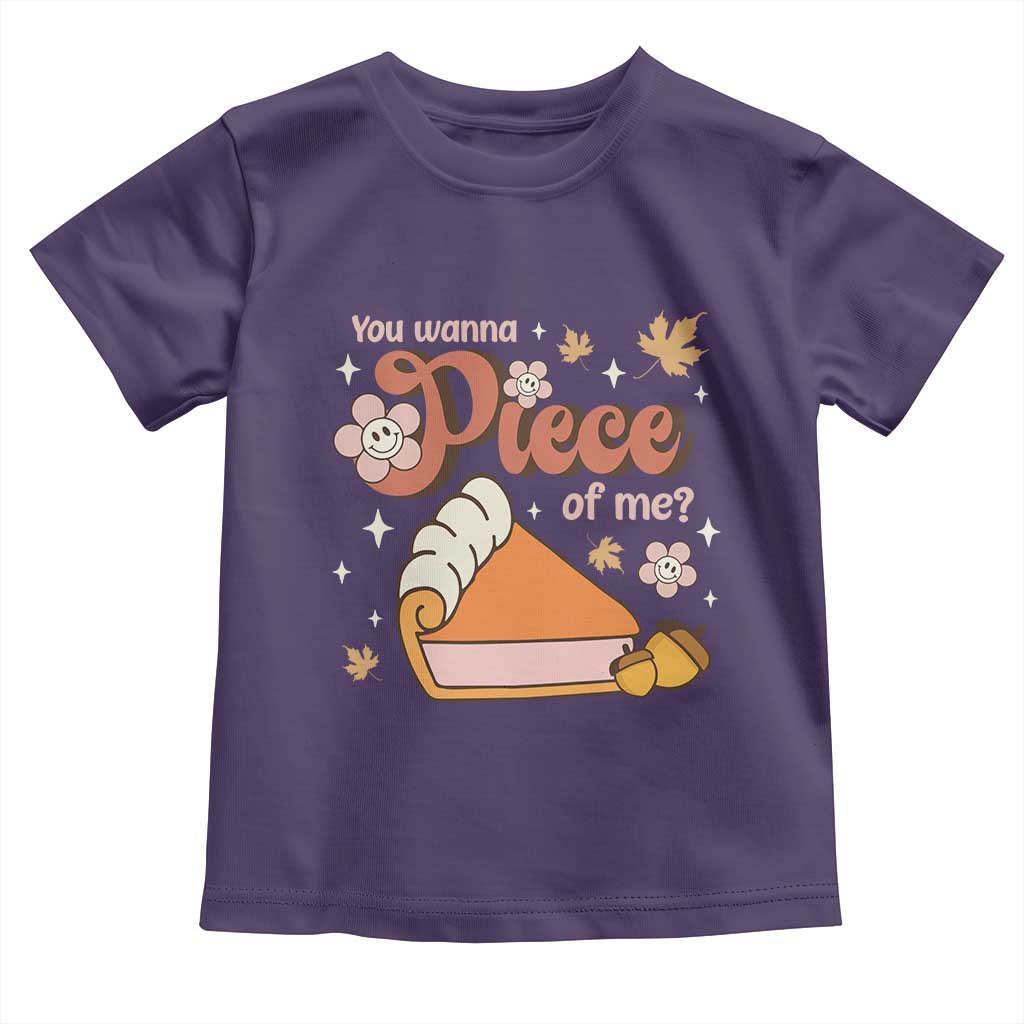 Funny Retro Thanksgiving Baby Shirt You Wanna Piece Of Me Fall Season Family Matching TS11 Purple Print Your Wear
