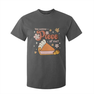 Funny Retro Thanksgiving T Shirt For Kid You Wanna Piece Of Me Fall Season Family Matching TS11 Dark Heather Print Your Wear