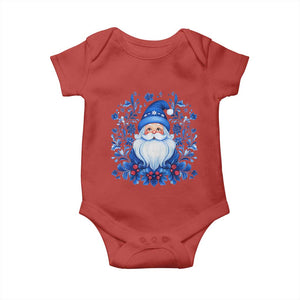 Norwegian Christmas Scandinavian Yule Santa Folk Art Winter Solstice Baby Onesie TS11 Red Print Your Wear