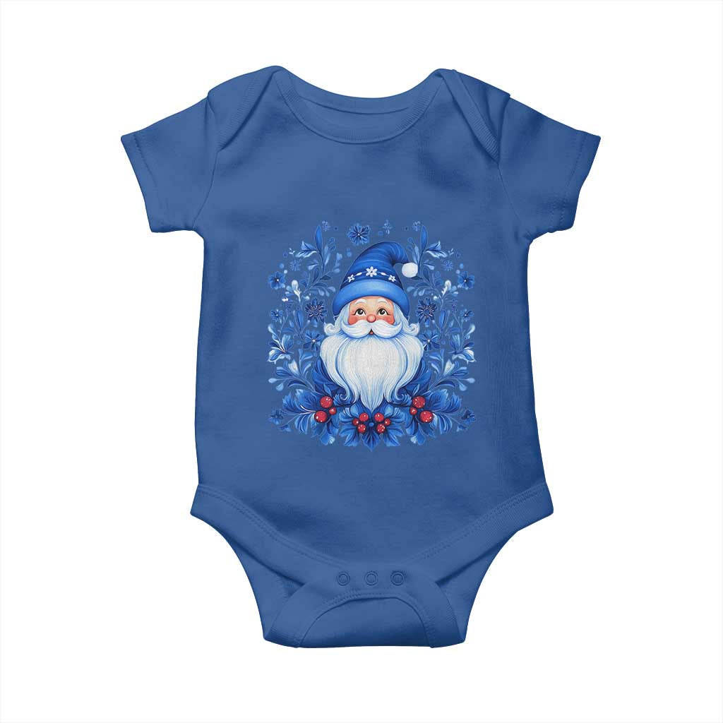 Norwegian Christmas Scandinavian Yule Santa Folk Art Winter Solstice Baby Onesie TS11 Royal Blue Print Your Wear