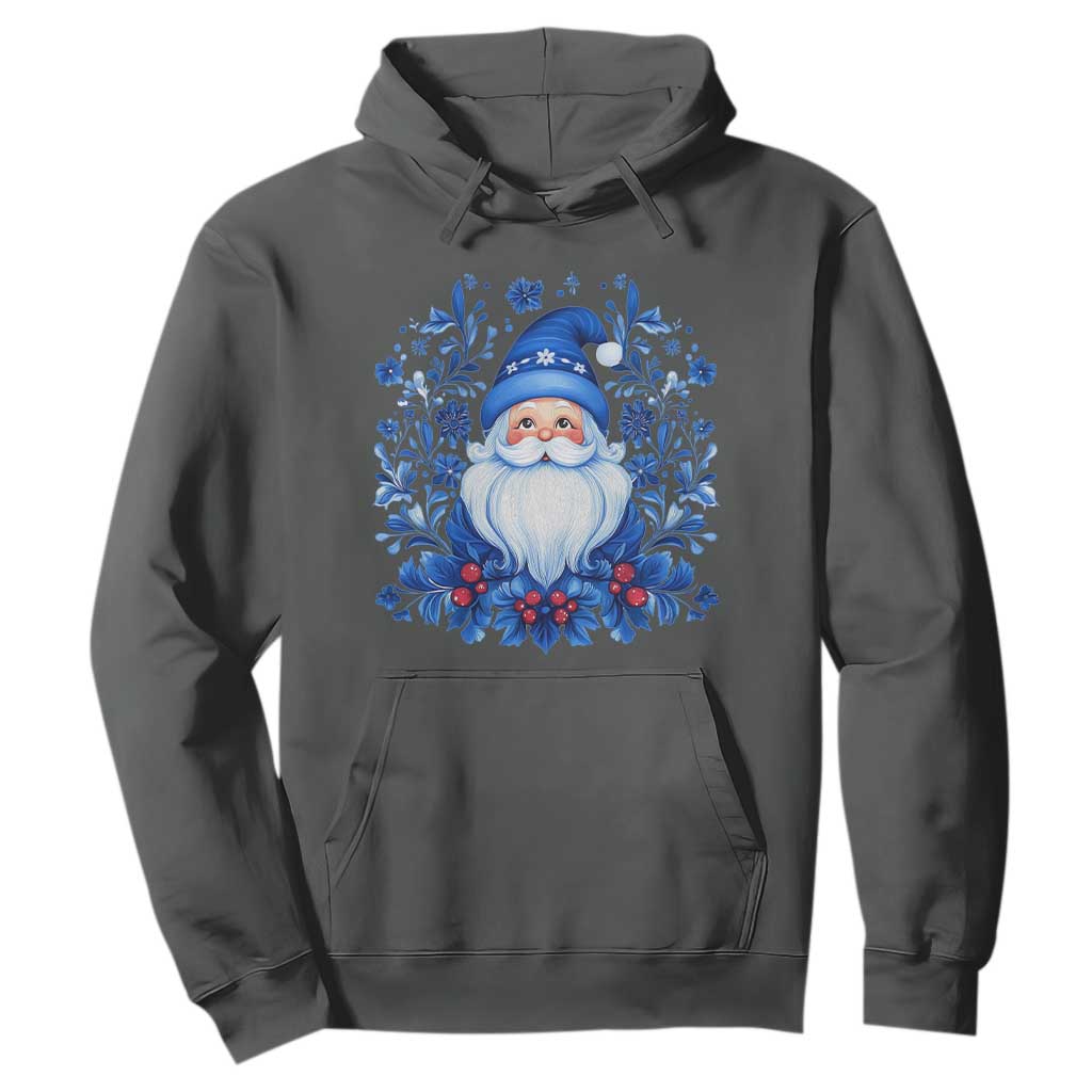 Norwegian Christmas Scandinavian Yule Santa Folk Art Winter Solstice Hoodie TS11 Dark Heather Print Your Wear