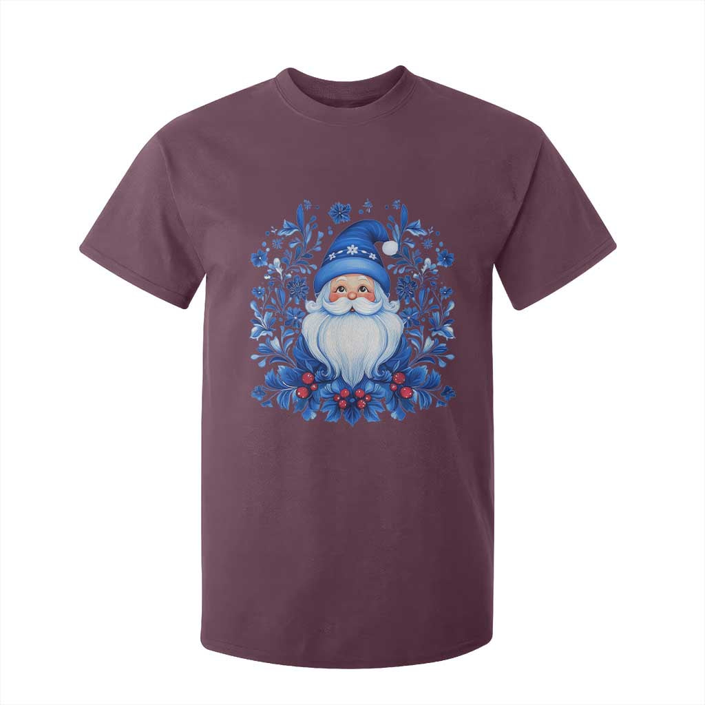 Norwegian Christmas Scandinavian Yule Santa Folk Art Winter Solstice T Shirt For Kid TS11 Maroon Print Your Wear