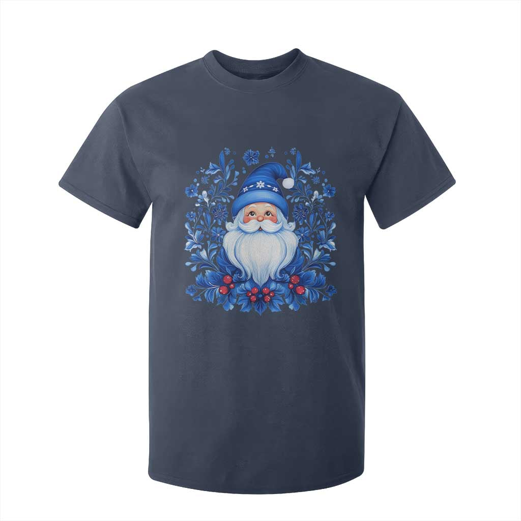 Norwegian Christmas Scandinavian Yule Santa Folk Art Winter Solstice T Shirt For Kid TS11 Navy Print Your Wear
