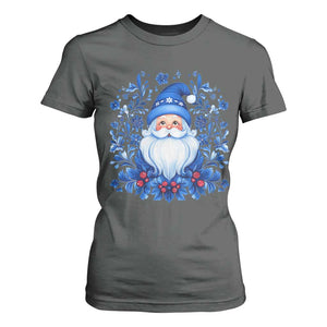 Norwegian Christmas Scandinavian Yule Santa Folk Art Winter Solstice T Shirt For Women TS11 Dark Heather Print Your Wear