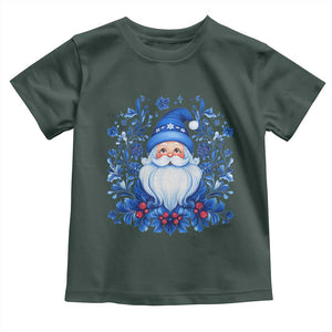 Norwegian Christmas Scandinavian Yule Santa Folk Art Winter Solstice Toddler T Shirt TS11 Dark Forest Green Print Your Wear
