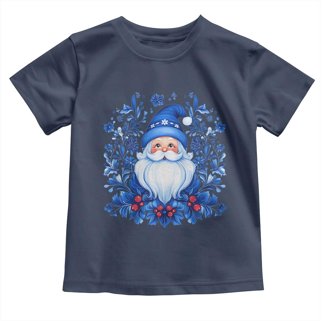 Norwegian Christmas Scandinavian Yule Santa Folk Art Winter Solstice Toddler T Shirt TS11 Navy Print Your Wear