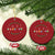 Funny Xmas Pickleball Christmas Ornament Deck The Halls With Pickleballs Santa Hat TS11 Circle Red Print Your Wear