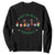 Funny Christmas Pickleball Sweatshirt Deck The Halls With Pickleballs Santa Hat TS11 Black Print Your Wear