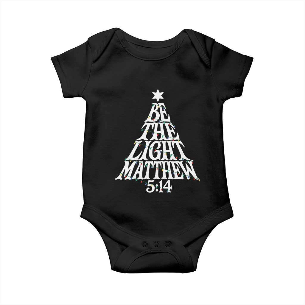 Christmas Be The Light Baby Onesie Christian Xmas Bible Verse TS11 Black Print Your Wear