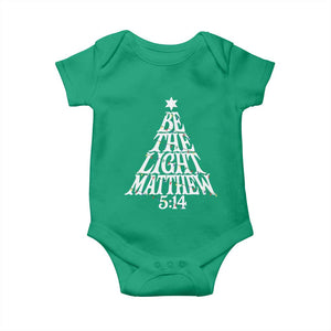 Christmas Be The Light Baby Onesie Christian Xmas Bible Verse TS11 Irish Green Print Your Wear