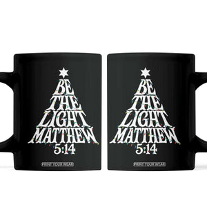 Christmas Be The Light Coffee Mug Christian Xmas Bible Verse TS11 Black Print Your Wear