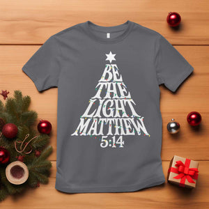 Christmas Be The Light T Shirt Christian Xmas Bible Verse TS11 Charcoal Print Your Wear