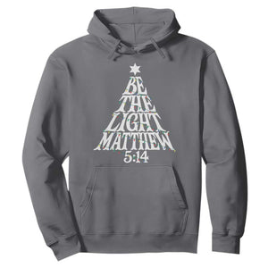 Christmas Be The Light Hoodie Christian Xmas Bible Verse TS11 Charcoal Print Your Wear