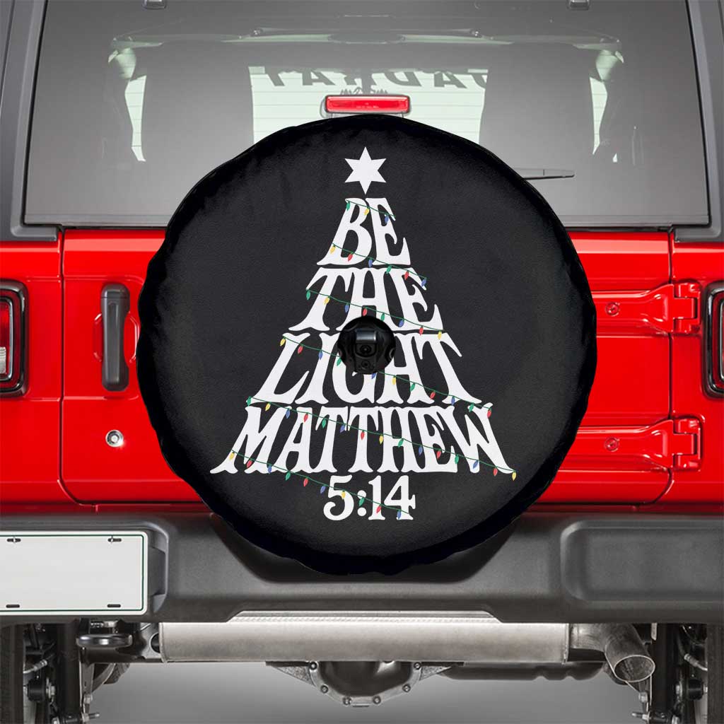 Christmas Be The Light Spare Tire Cover Christian Xmas Bible Verse TS11 Black Print Your Wear