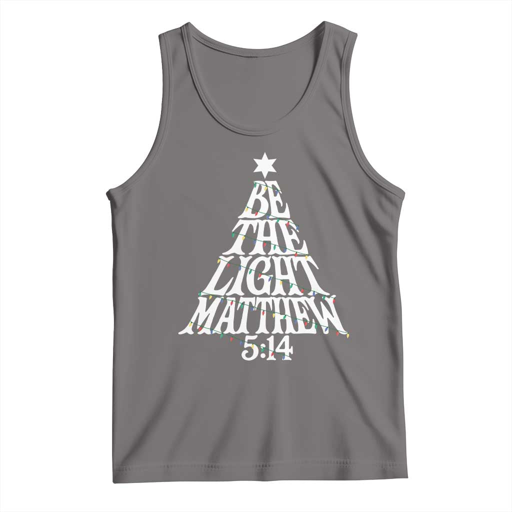 Christmas Be The Light Tank Top Christian Xmas Bible Verse TS11 Deep Heather Print Your Wear