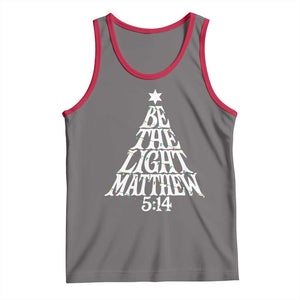 Christmas Be The Light Tank Top Christian Xmas Bible Verse TS11 Deep Heather Red Print Your Wear